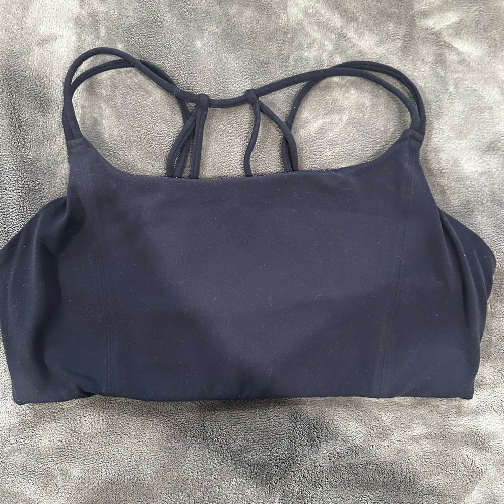 Athleta. Navy elation material sports bra.